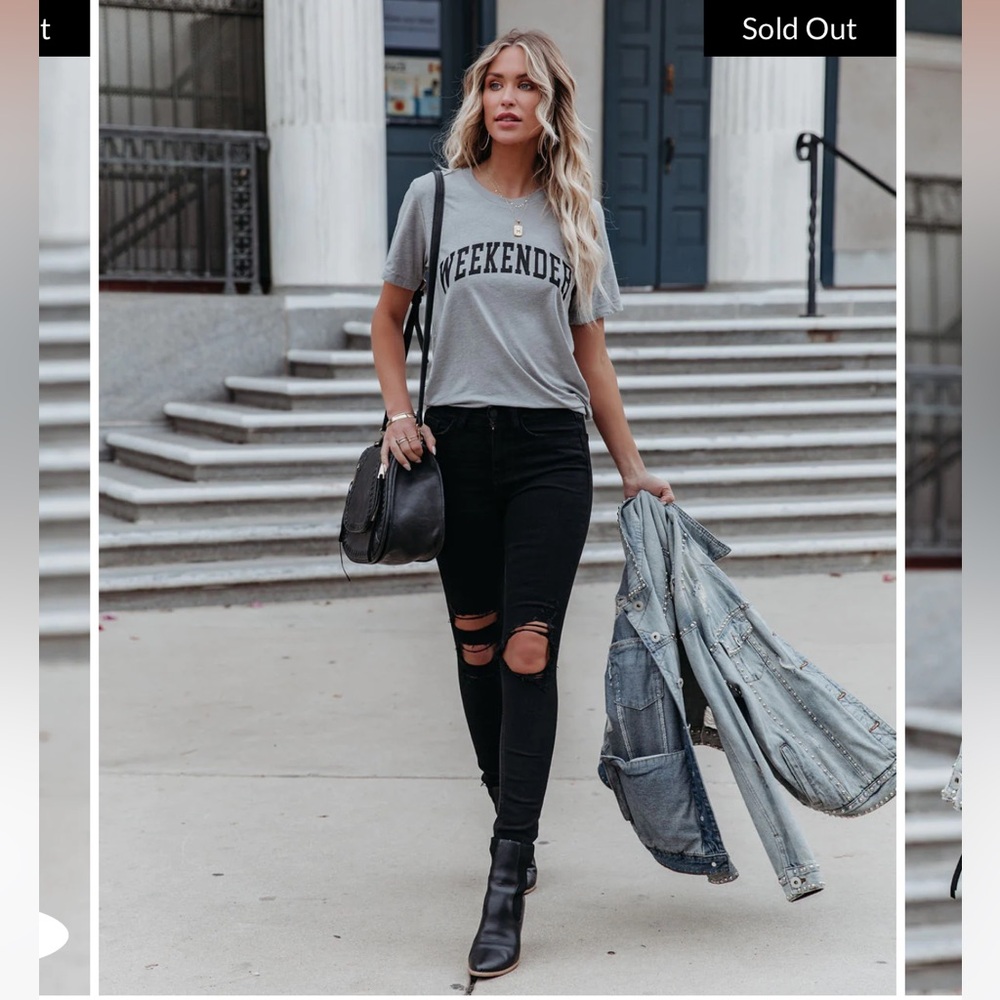 VICI COLLEGIATE WEEKENDER COTTON BLEND TEE - Picture 4 of 9
